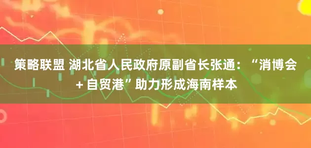 策略联盟 湖北省人民政府原副省长张通：“消博会＋自贸港”助力形成海南样本